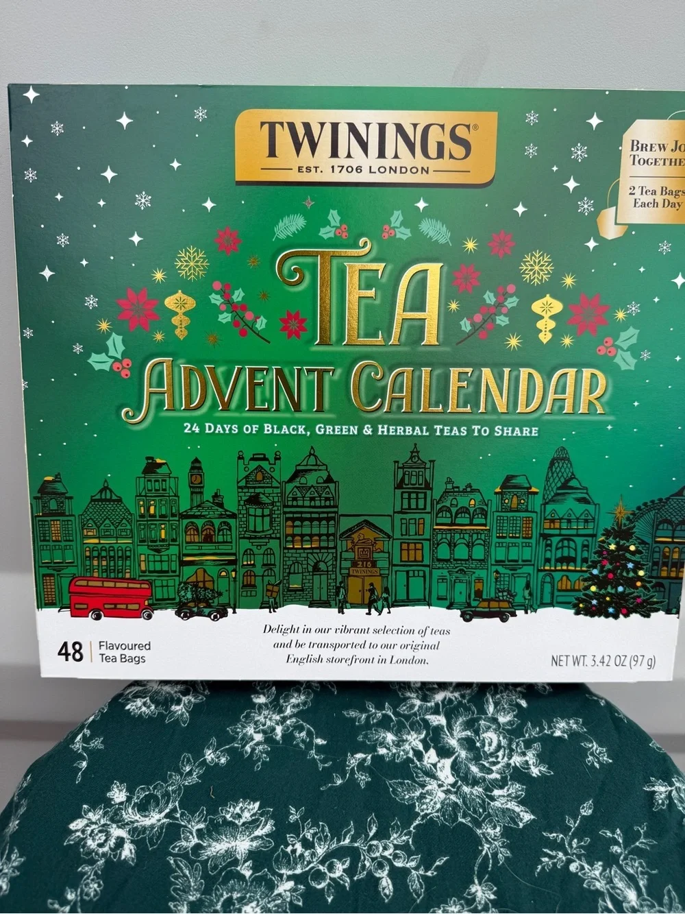 Twingings London 24 Day TEA Advent Calendar Green & Herbal Black Tea